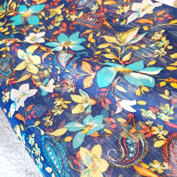 Figueroa & Flower Romantic Boho Maxi Dress M | Cottagecore Floral Tiered - Picture 6 of 15